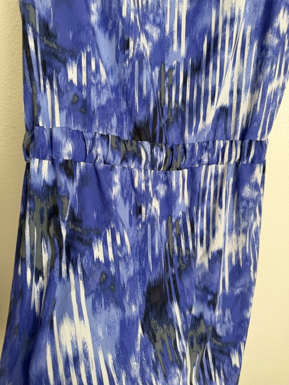 Athleta Blue & White Watercolor-Print Sleeveless Mini Dress - Picture 4 of 7